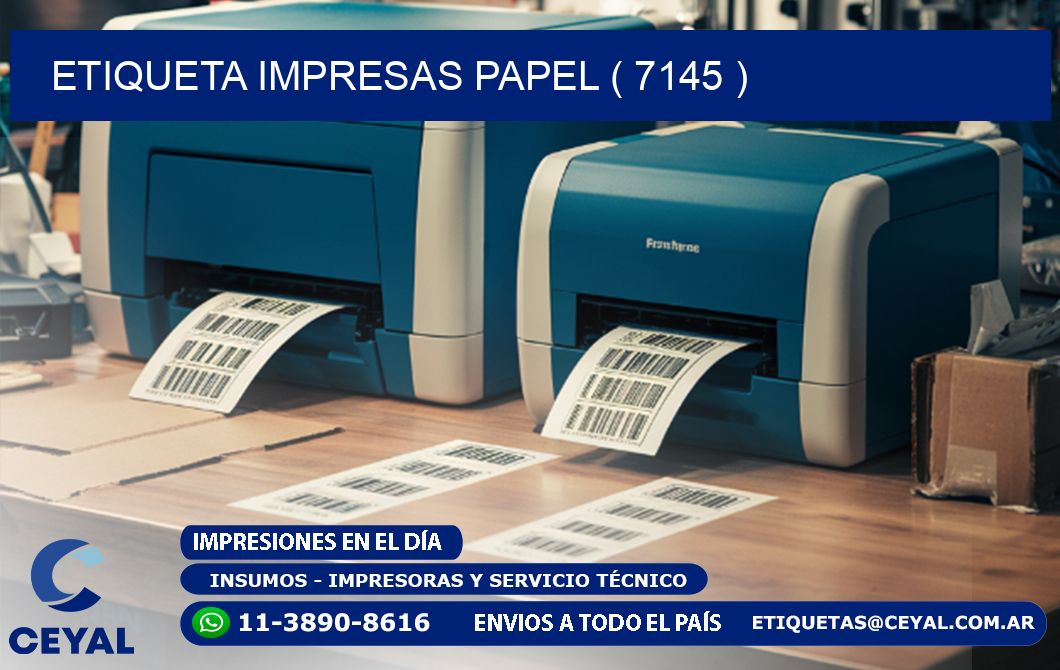 ETIQUETA IMPRESAS PAPEL ( 7145 )