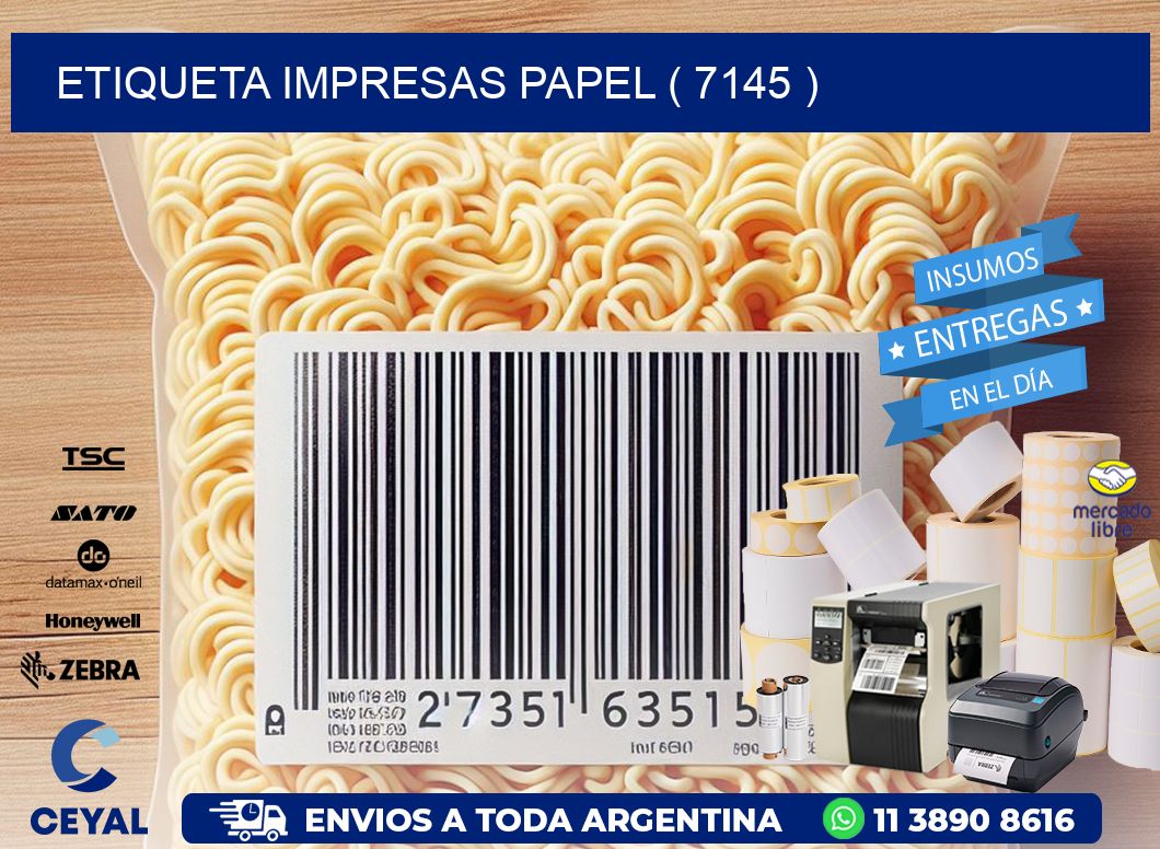 ETIQUETA IMPRESAS PAPEL ( 7145 )