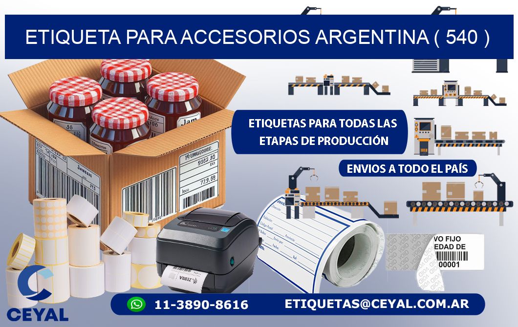 ETIQUETA PARA ACCESORIOS ARGENTINA ( 540 )