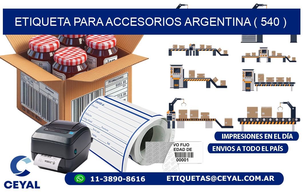 ETIQUETA PARA ACCESORIOS ARGENTINA ( 540 )