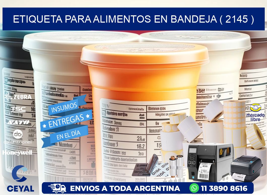 ETIQUETA PARA ALIMENTOS EN BANDEJA ( 2145 )