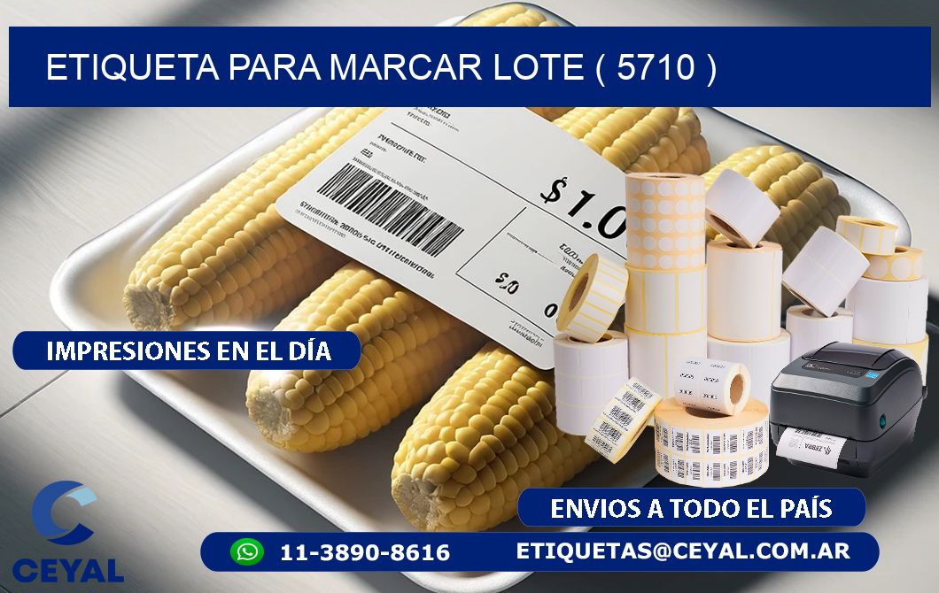 ETIQUETA PARA MARCAR LOTE ( 5710 )