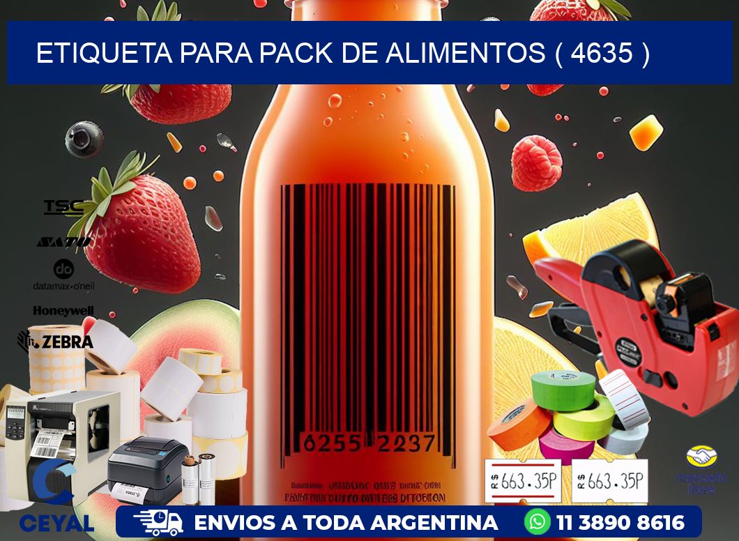 ETIQUETA PARA PACK DE ALIMENTOS ( 4635 )