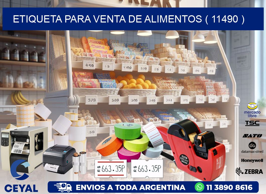 ETIQUETA PARA VENTA DE ALIMENTOS ( 11490 )