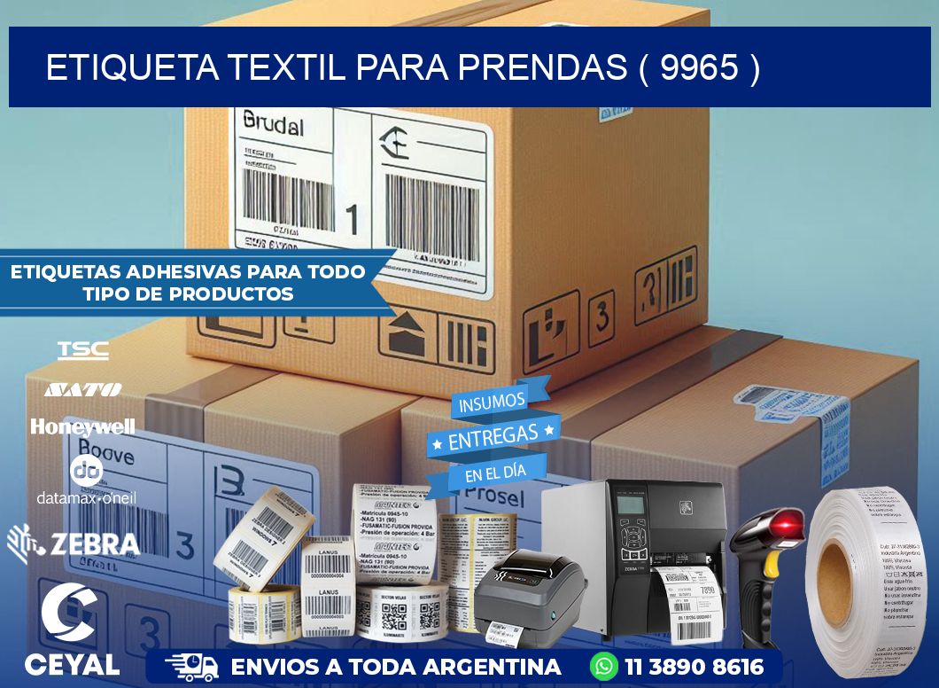 ETIQUETA TEXTIL PARA PRENDAS ( 9965 )