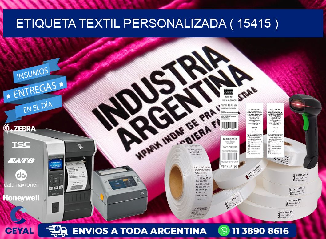 ETIQUETA TEXTIL PERSONALIZADA ( 15415 )