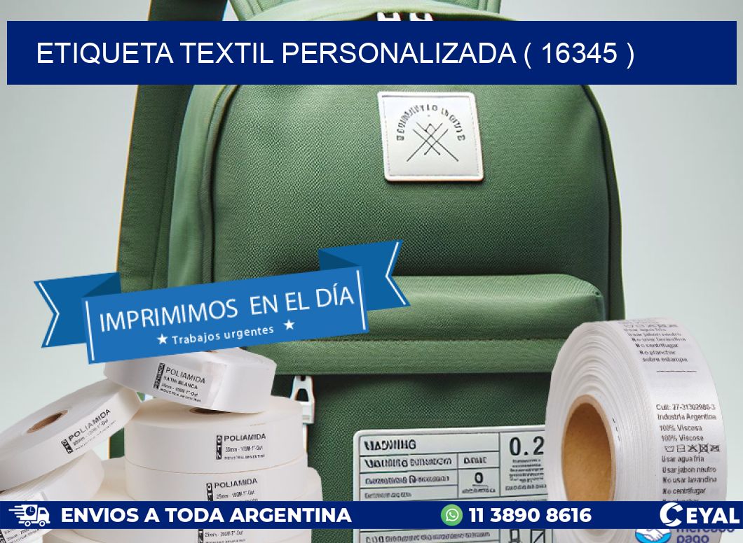 ETIQUETA TEXTIL PERSONALIZADA ( 16345 )