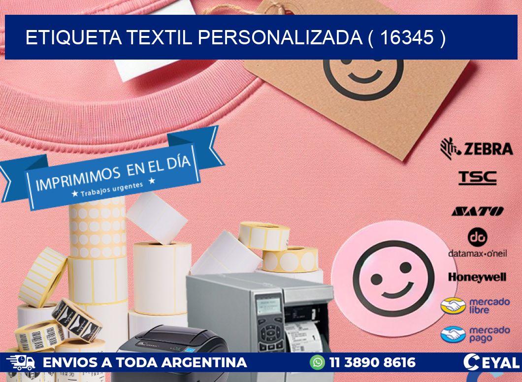 ETIQUETA TEXTIL PERSONALIZADA ( 16345 )