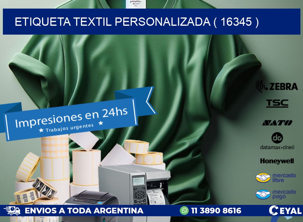 ETIQUETA TEXTIL PERSONALIZADA ( 16345 )