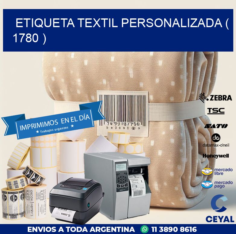 ETIQUETA TEXTIL PERSONALIZADA ( 1780 )