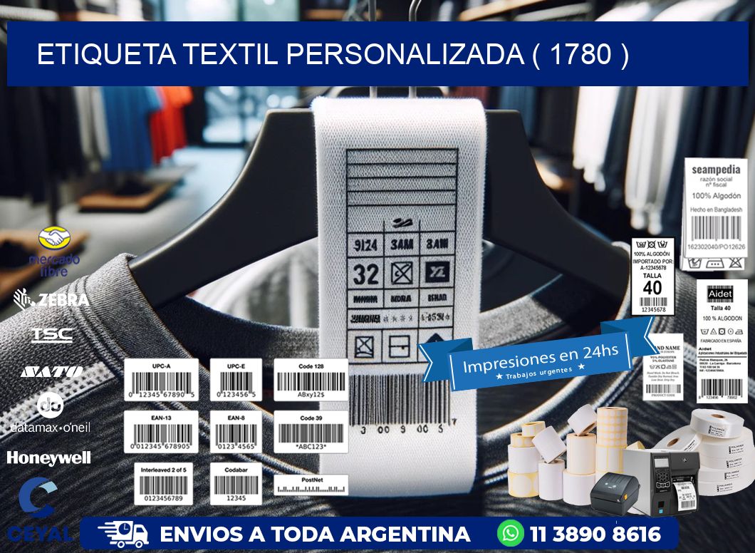 ETIQUETA TEXTIL PERSONALIZADA ( 1780 )