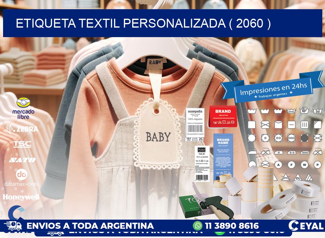 ETIQUETA TEXTIL PERSONALIZADA ( 2060 )