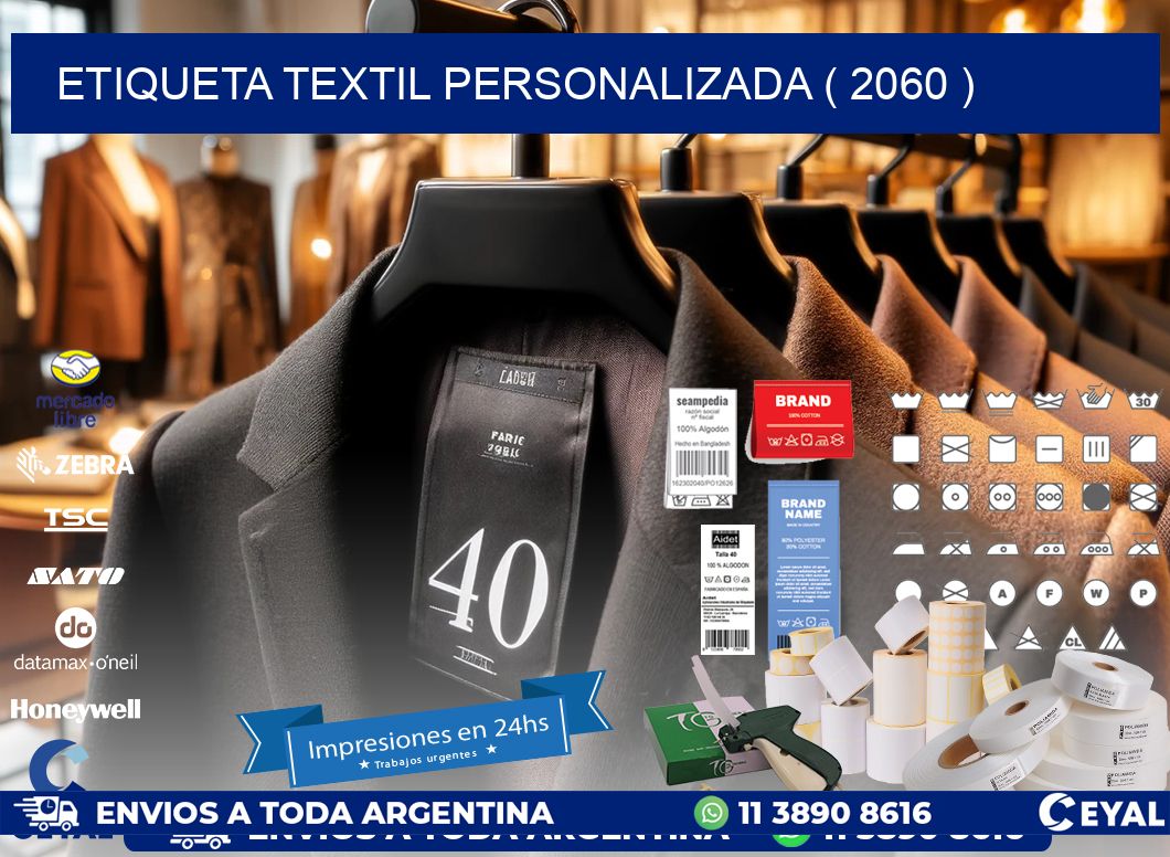 ETIQUETA TEXTIL PERSONALIZADA ( 2060 )