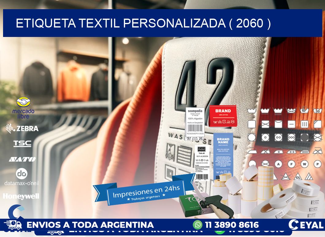 ETIQUETA TEXTIL PERSONALIZADA ( 2060 )