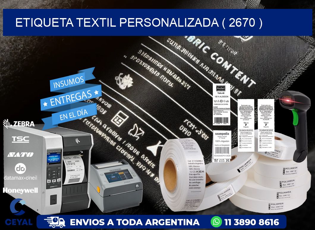 ETIQUETA TEXTIL PERSONALIZADA ( 2670 )