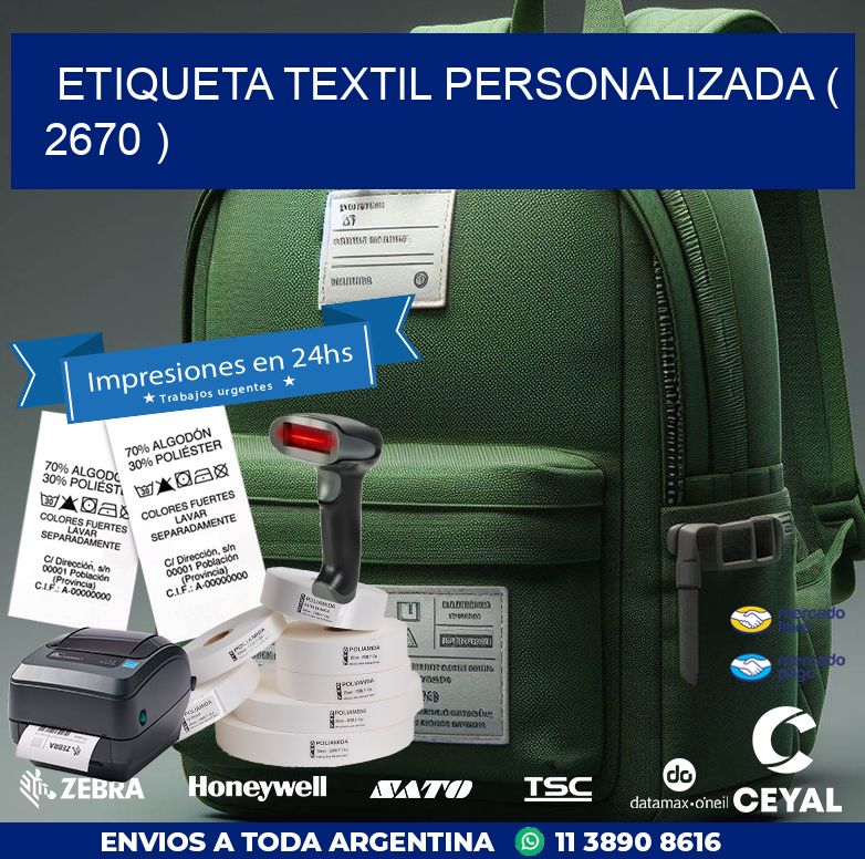 ETIQUETA TEXTIL PERSONALIZADA ( 2670 )