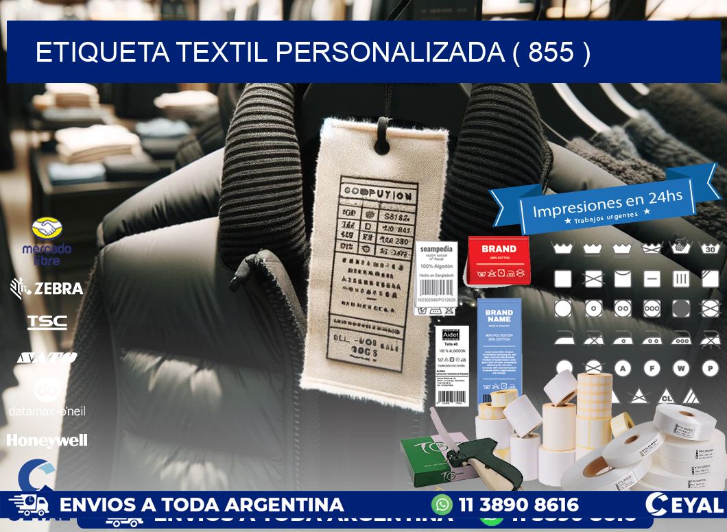 ETIQUETA TEXTIL PERSONALIZADA ( 855 )