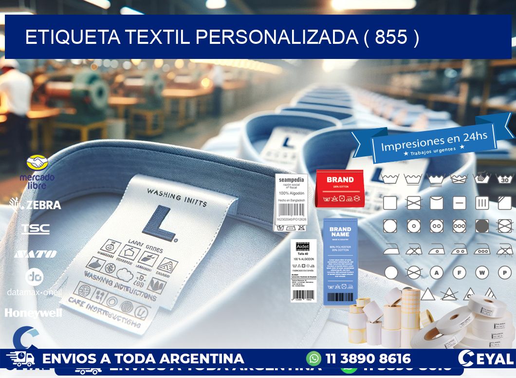 ETIQUETA TEXTIL PERSONALIZADA ( 855 )