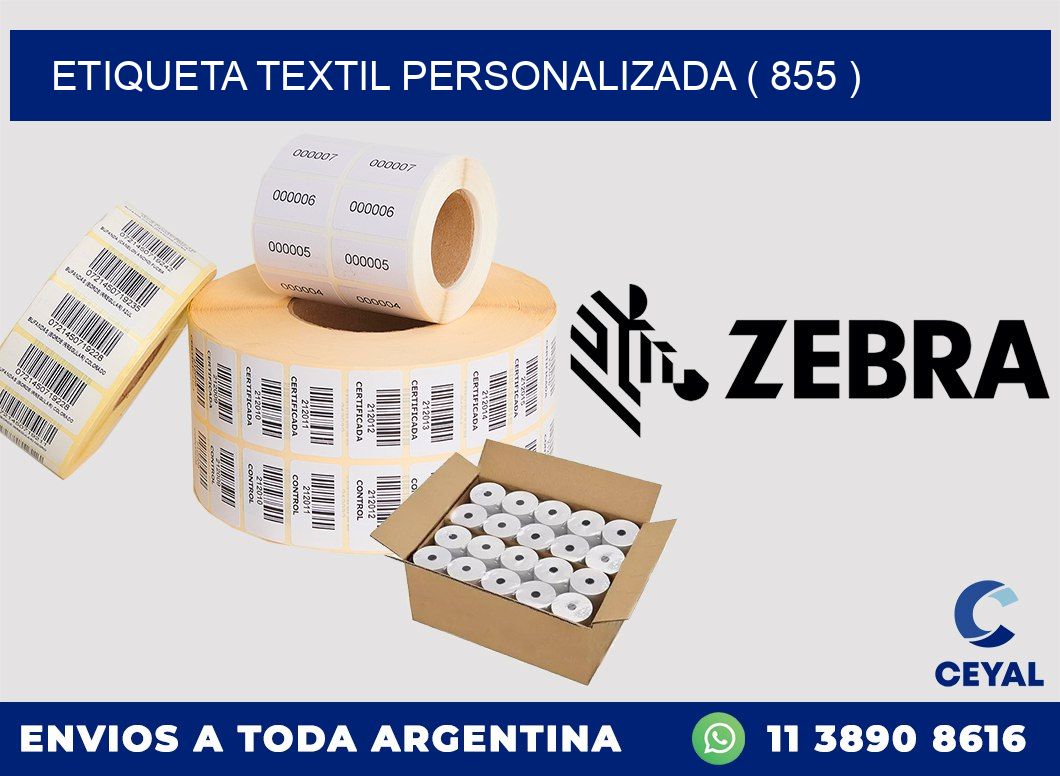 ETIQUETA TEXTIL PERSONALIZADA ( 855 )