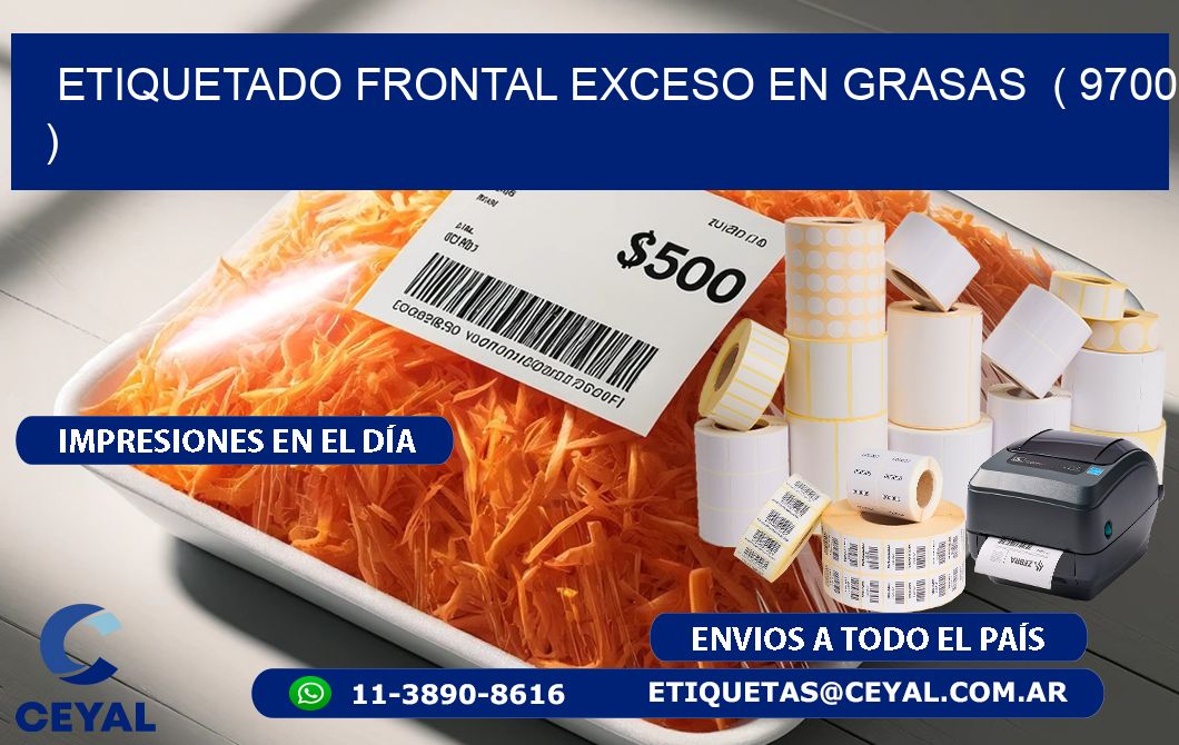 ETIQUETADO FRONTAL EXCESO EN GRASAS  ( 9700 )
