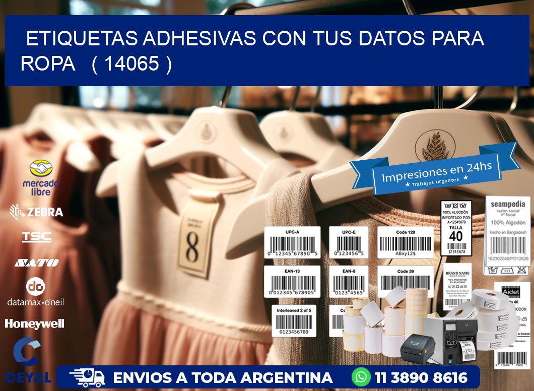 ETIQUETAS ADHESIVAS CON TUS DATOS PARA ROPA   ( 14065 )