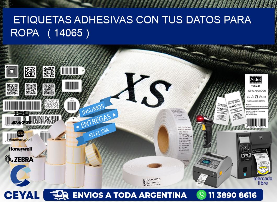 ETIQUETAS ADHESIVAS CON TUS DATOS PARA ROPA   ( 14065 )