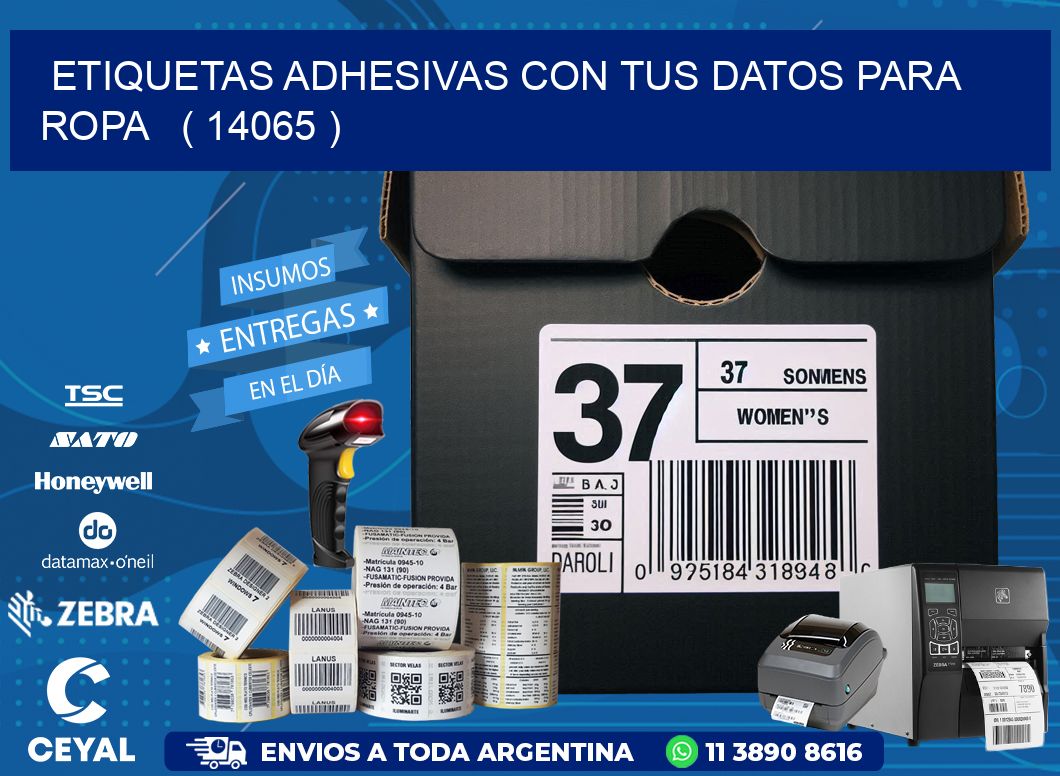 ETIQUETAS ADHESIVAS CON TUS DATOS PARA ROPA   ( 14065 )
