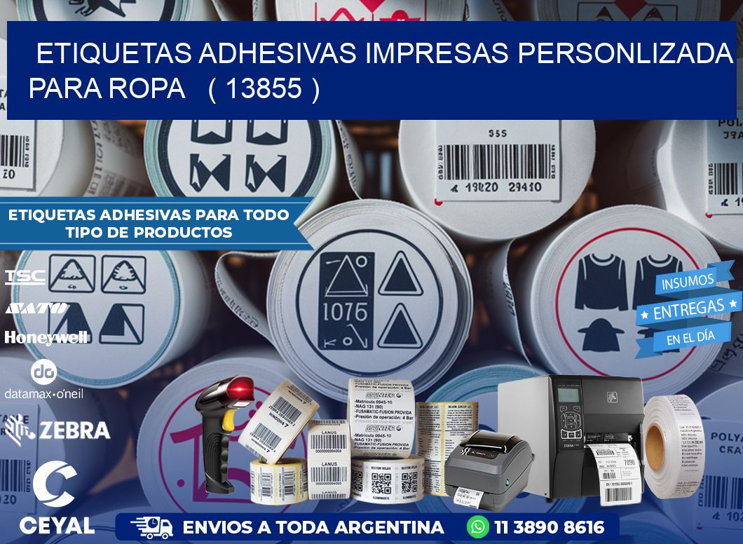 ETIQUETAS ADHESIVAS IMPRESAS PERSONLIZADA PARA ROPA   ( 13855 )