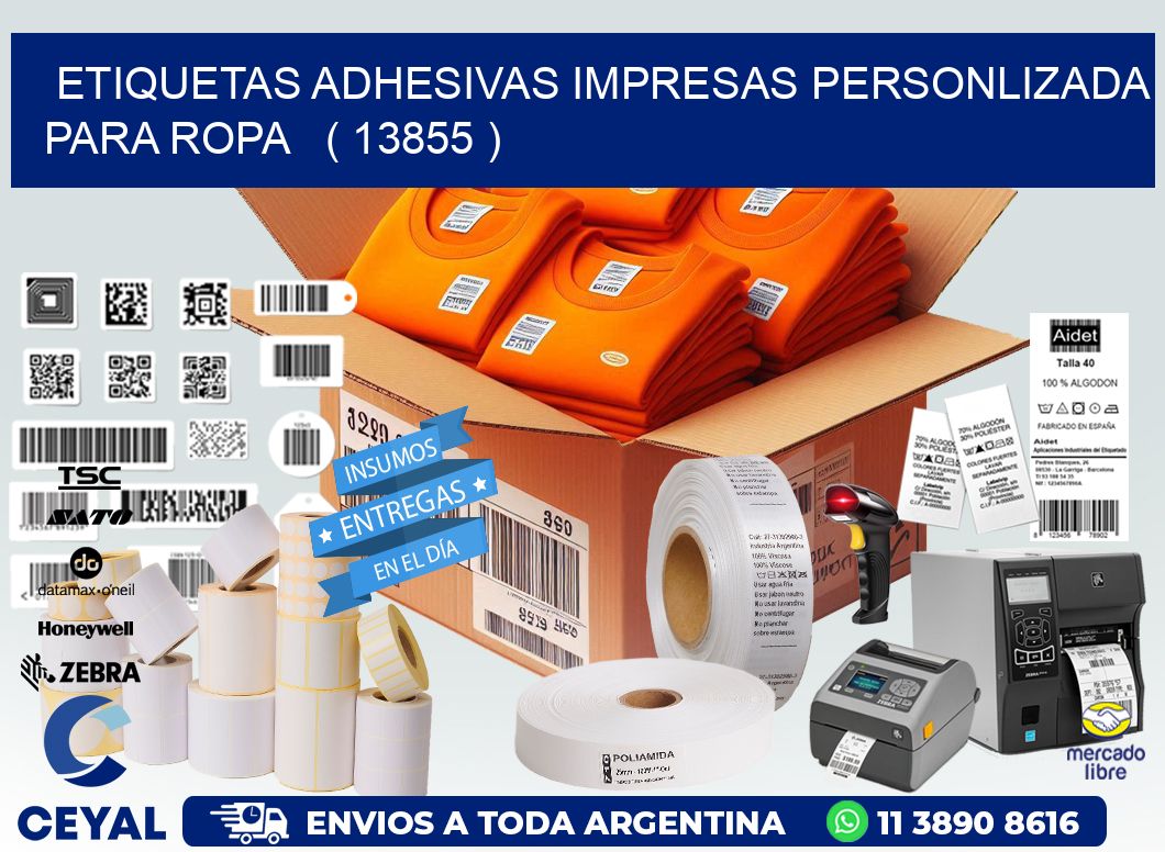 ETIQUETAS ADHESIVAS IMPRESAS PERSONLIZADA PARA ROPA   ( 13855 )