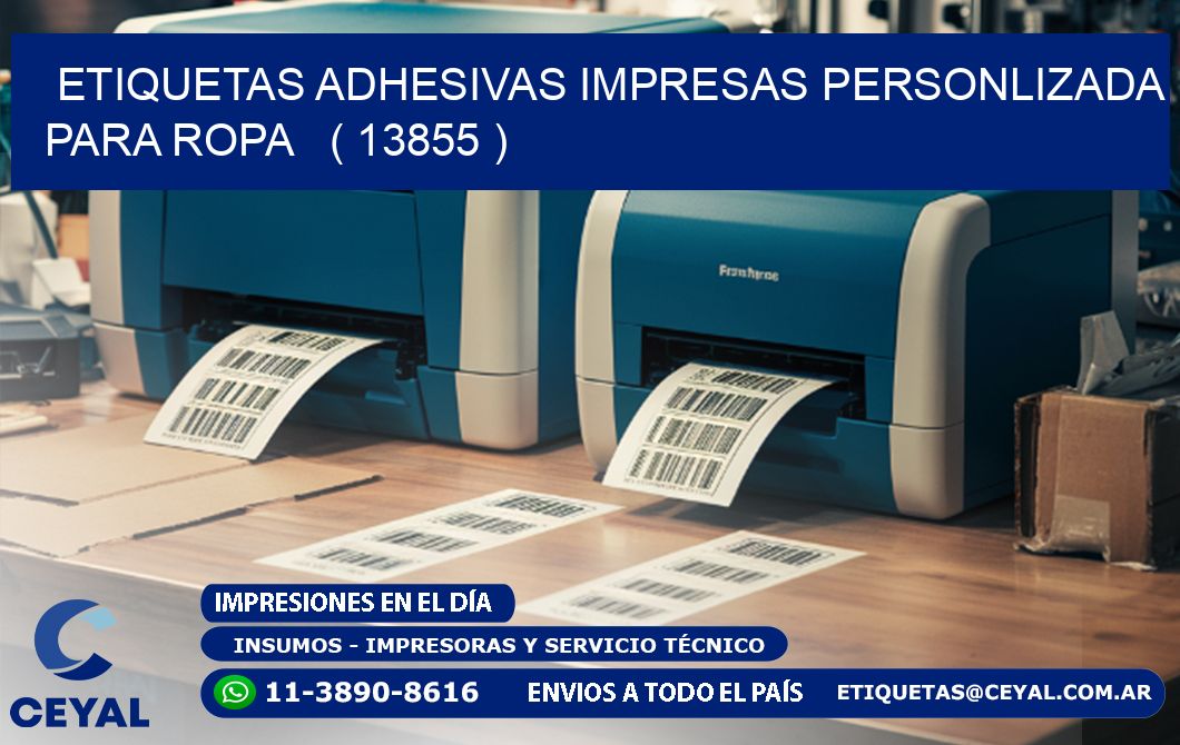 ETIQUETAS ADHESIVAS IMPRESAS PERSONLIZADA PARA ROPA   ( 13855 )