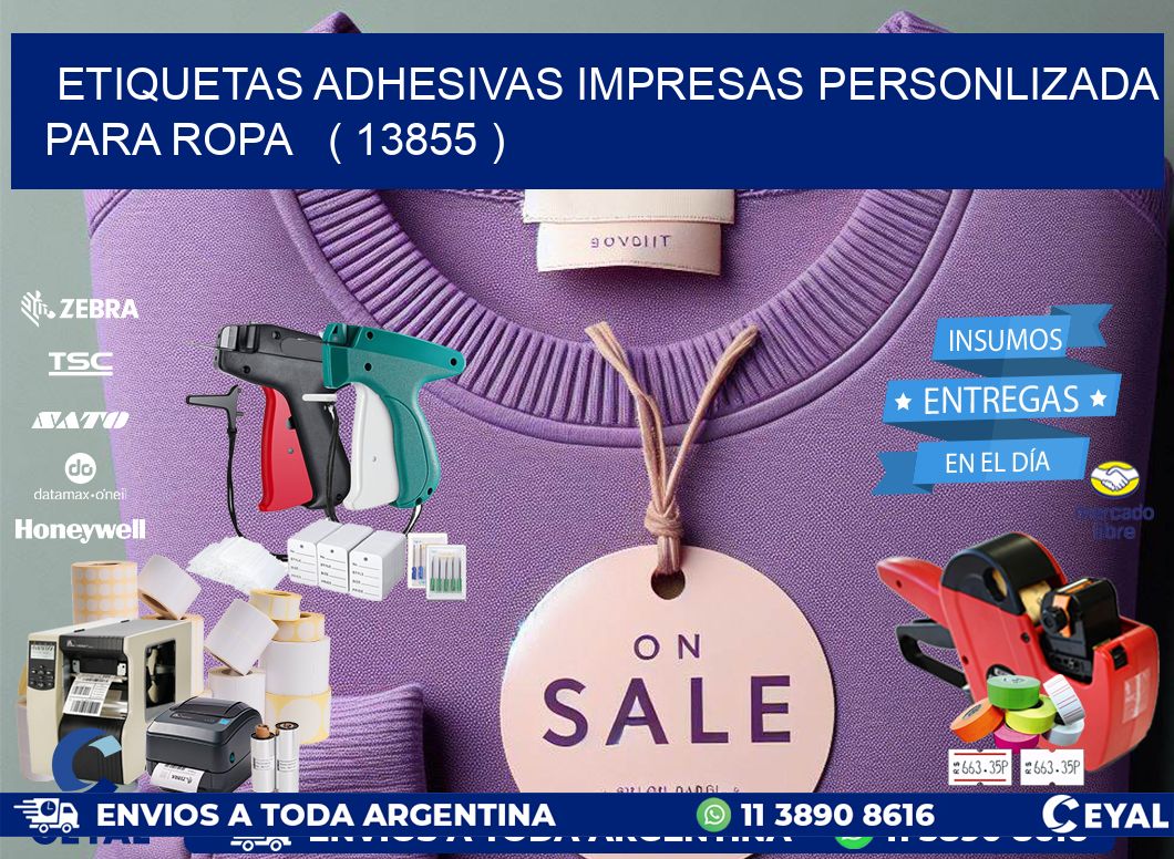ETIQUETAS ADHESIVAS IMPRESAS PERSONLIZADA PARA ROPA   ( 13855 )