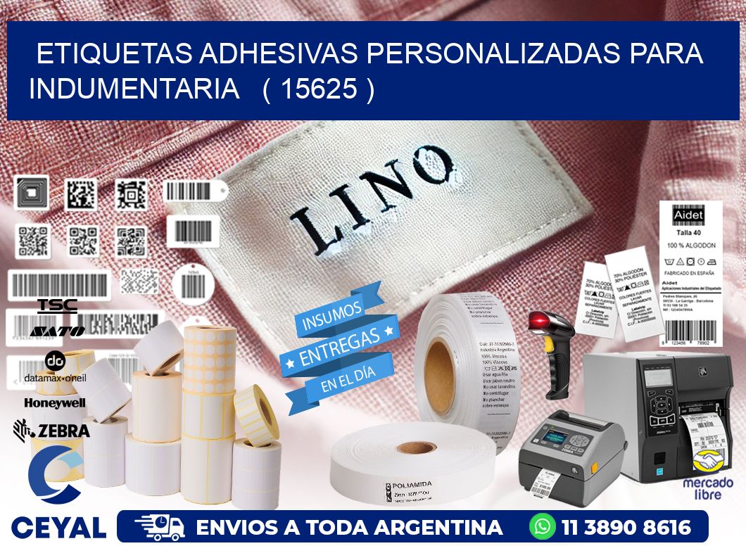 ETIQUETAS ADHESIVAS PERSONALIZADAS PARA INDUMENTARIA   ( 15625 )