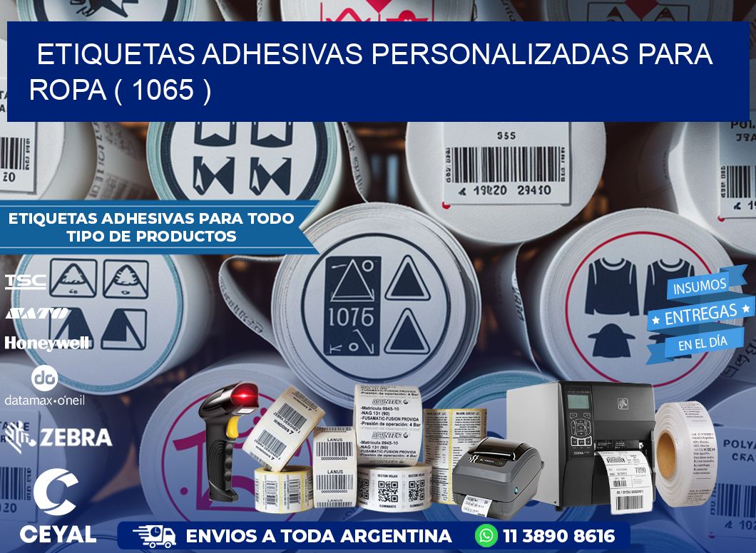 ETIQUETAS ADHESIVAS PERSONALIZADAS PARA ROPA ( 1065 )