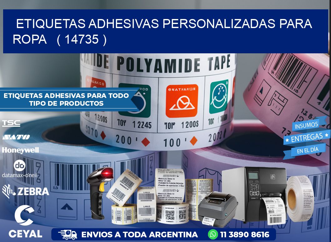 ETIQUETAS ADHESIVAS PERSONALIZADAS PARA ROPA   ( 14735 )