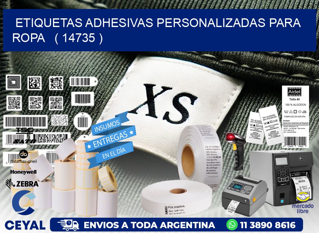ETIQUETAS ADHESIVAS PERSONALIZADAS PARA ROPA   ( 14735 )