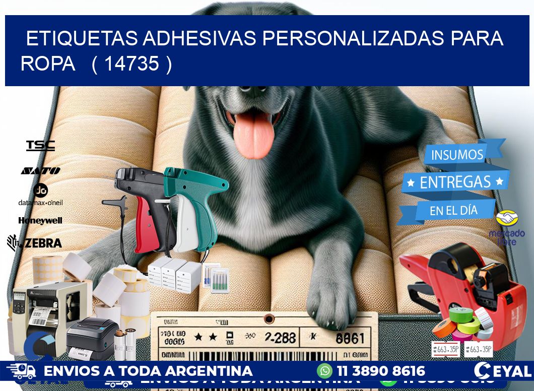 ETIQUETAS ADHESIVAS PERSONALIZADAS PARA ROPA   ( 14735 )