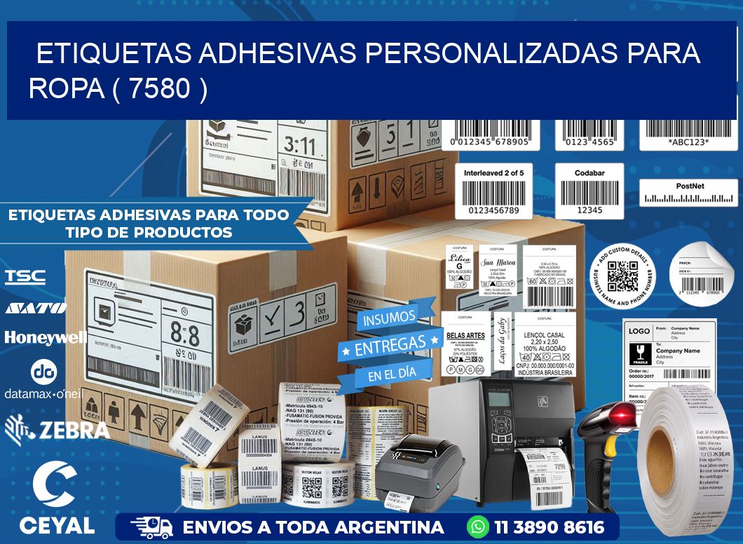 ETIQUETAS ADHESIVAS PERSONALIZADAS PARA ROPA ( 7580 )