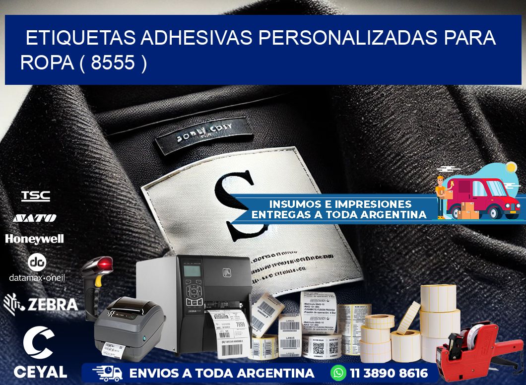 ETIQUETAS ADHESIVAS PERSONALIZADAS PARA ROPA ( 8555 )