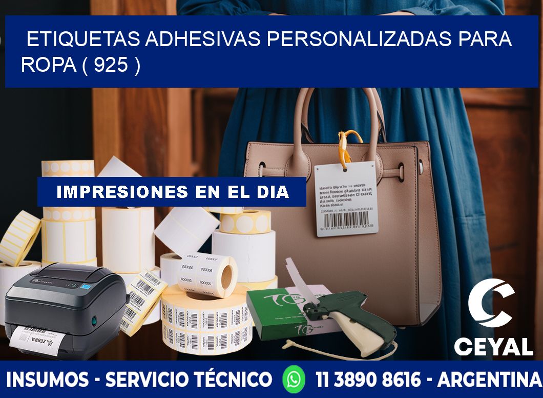 ETIQUETAS ADHESIVAS PERSONALIZADAS PARA ROPA ( 925 )