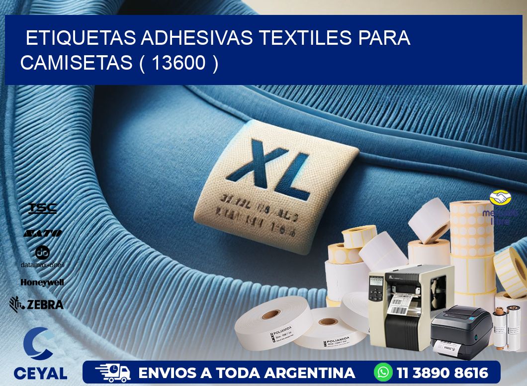ETIQUETAS ADHESIVAS TEXTILES PARA CAMISETAS ( 13600 )