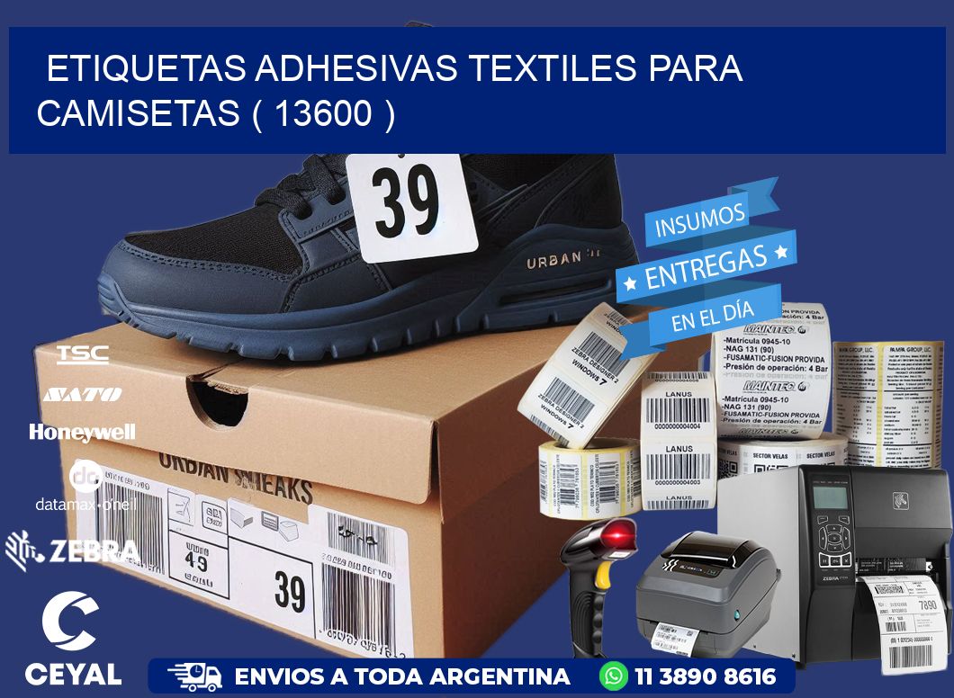 ETIQUETAS ADHESIVAS TEXTILES PARA CAMISETAS ( 13600 )