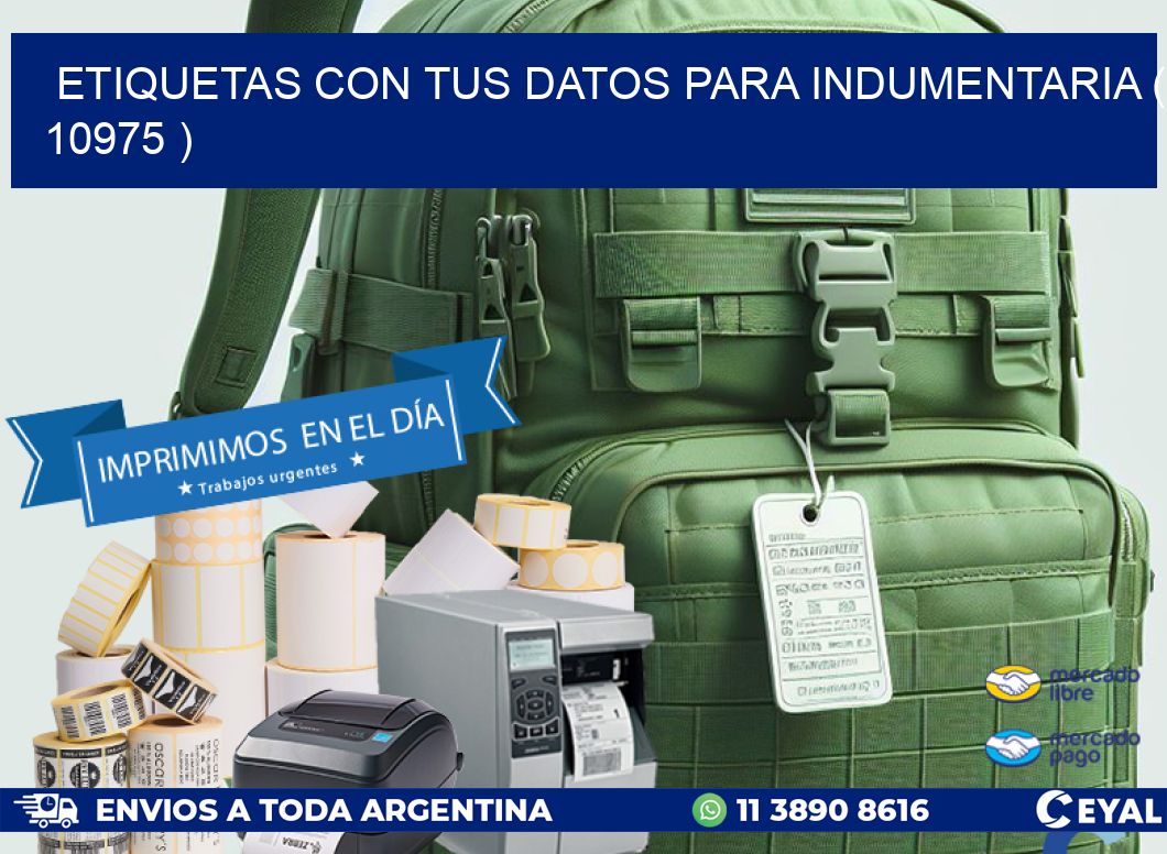 ETIQUETAS CON TUS DATOS PARA INDUMENTARIA ( 10975 )