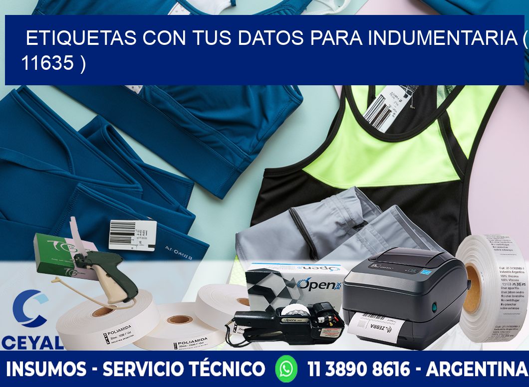 ETIQUETAS CON TUS DATOS PARA INDUMENTARIA ( 11635 )