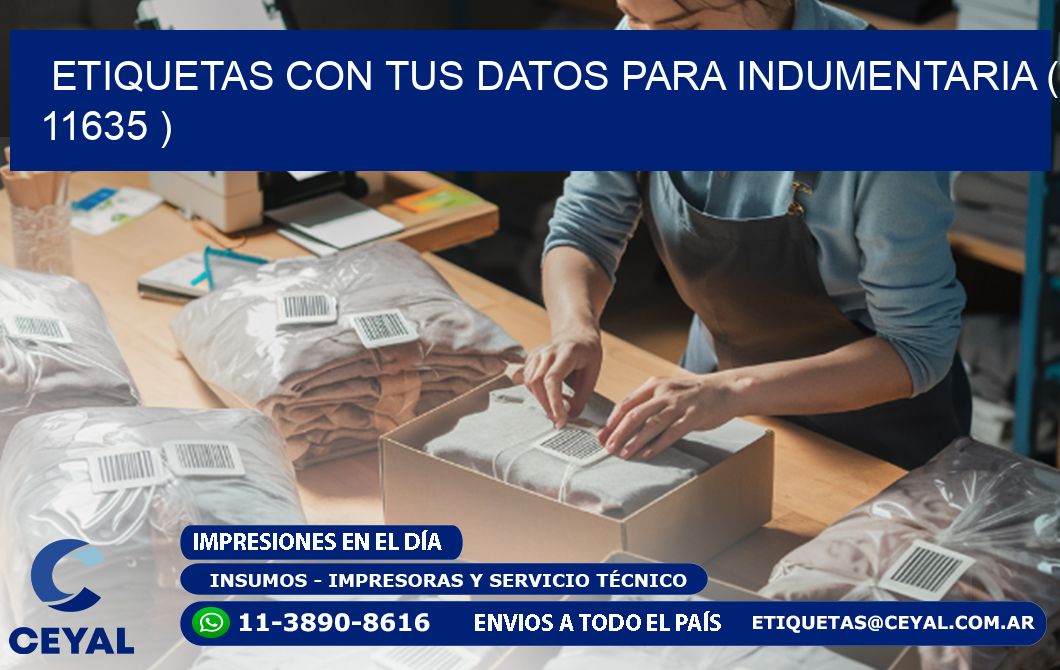 ETIQUETAS CON TUS DATOS PARA INDUMENTARIA ( 11635 )