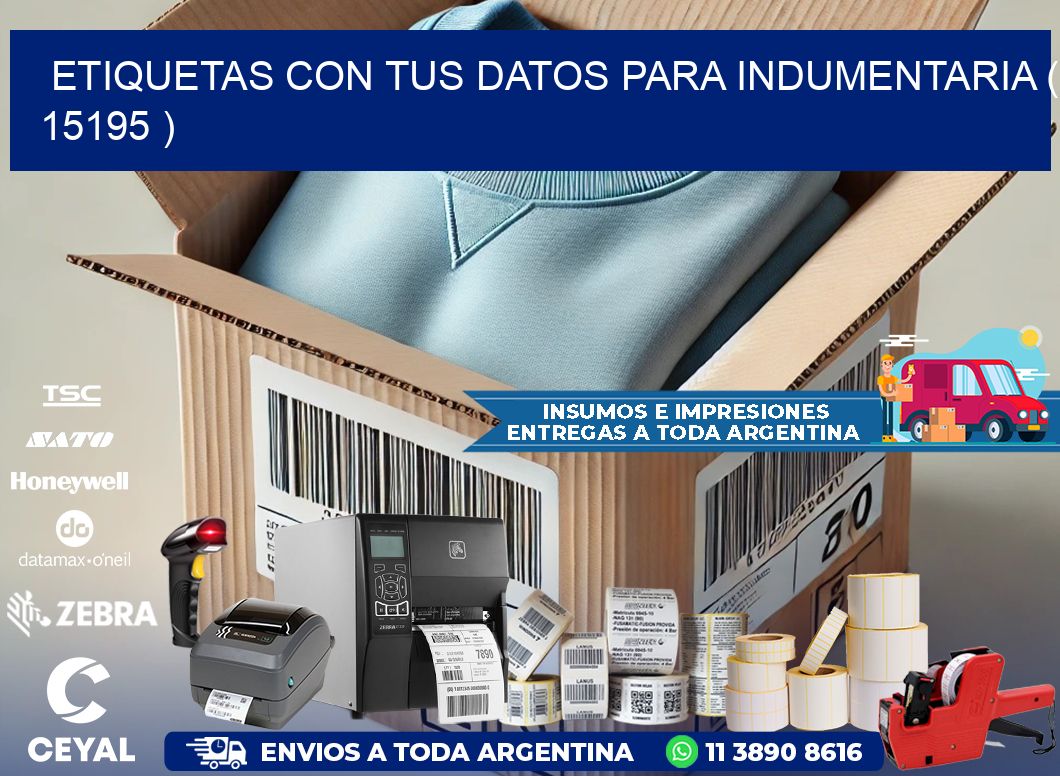 ETIQUETAS CON TUS DATOS PARA INDUMENTARIA ( 15195 )