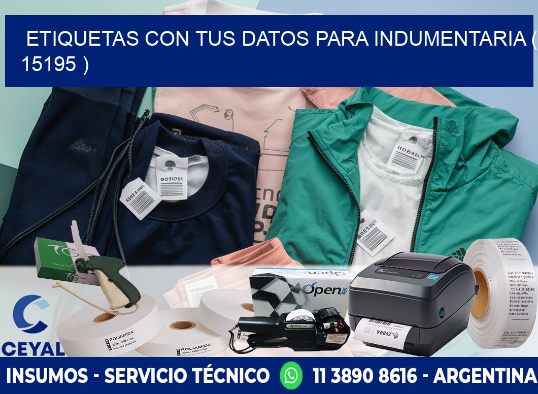 ETIQUETAS CON TUS DATOS PARA INDUMENTARIA ( 15195 )