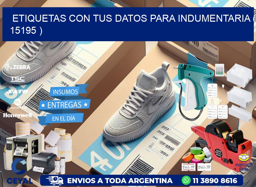 ETIQUETAS CON TUS DATOS PARA INDUMENTARIA ( 15195 )