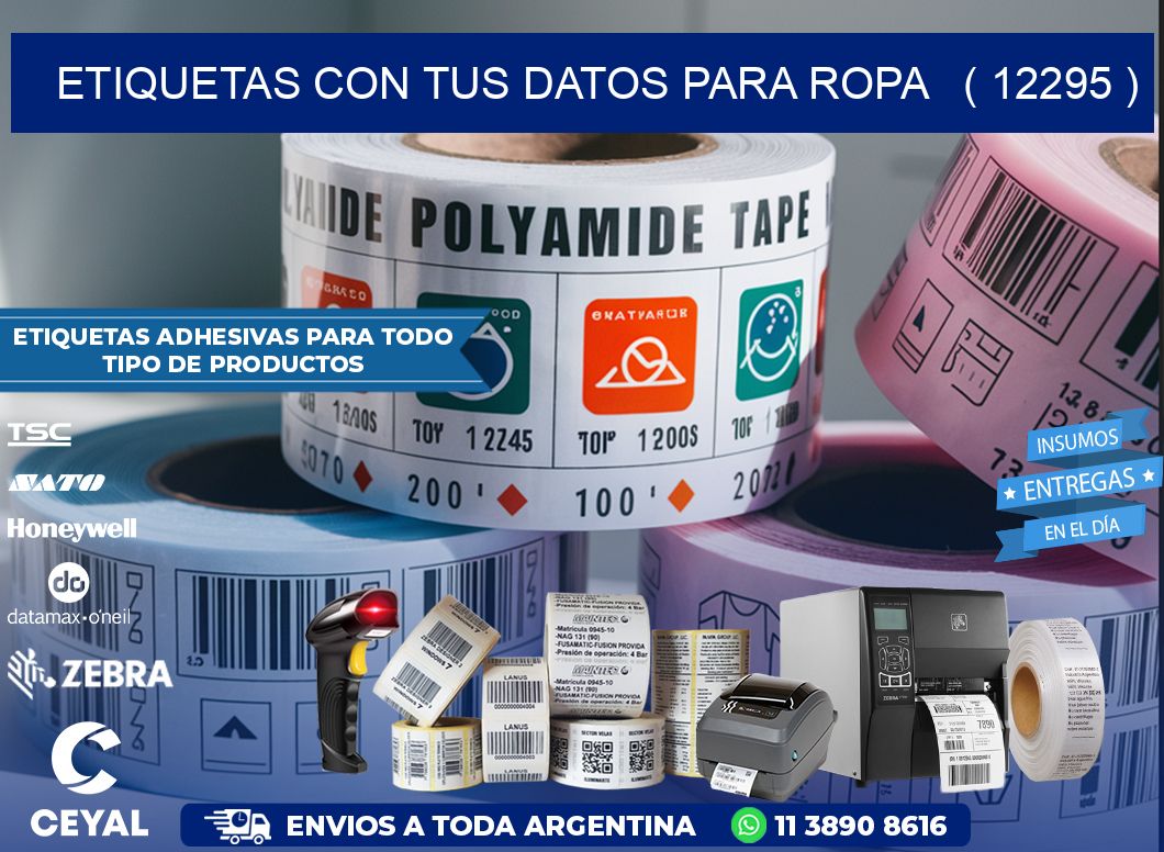 ETIQUETAS CON TUS DATOS PARA ROPA   ( 12295 )