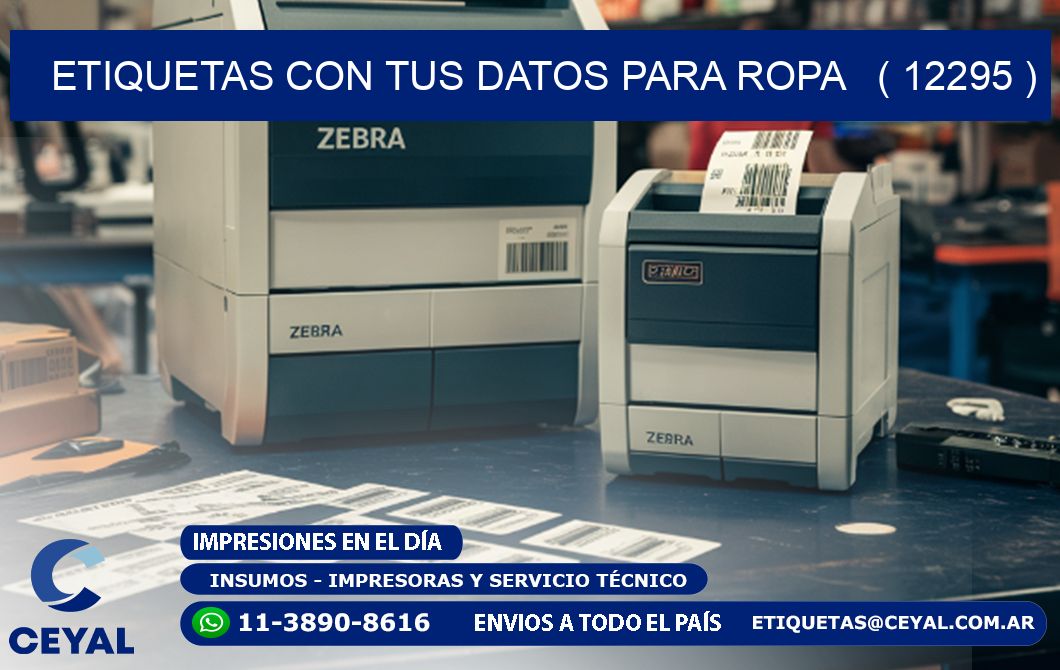 ETIQUETAS CON TUS DATOS PARA ROPA   ( 12295 )