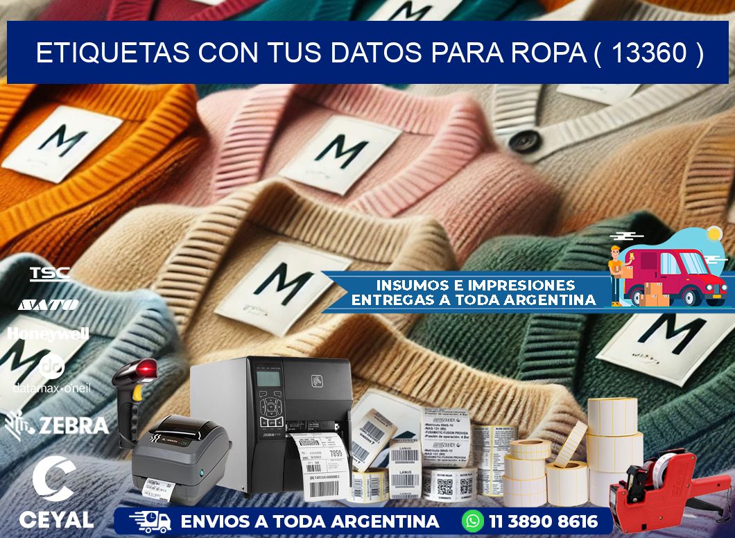 ETIQUETAS CON TUS DATOS PARA ROPA ( 13360 )